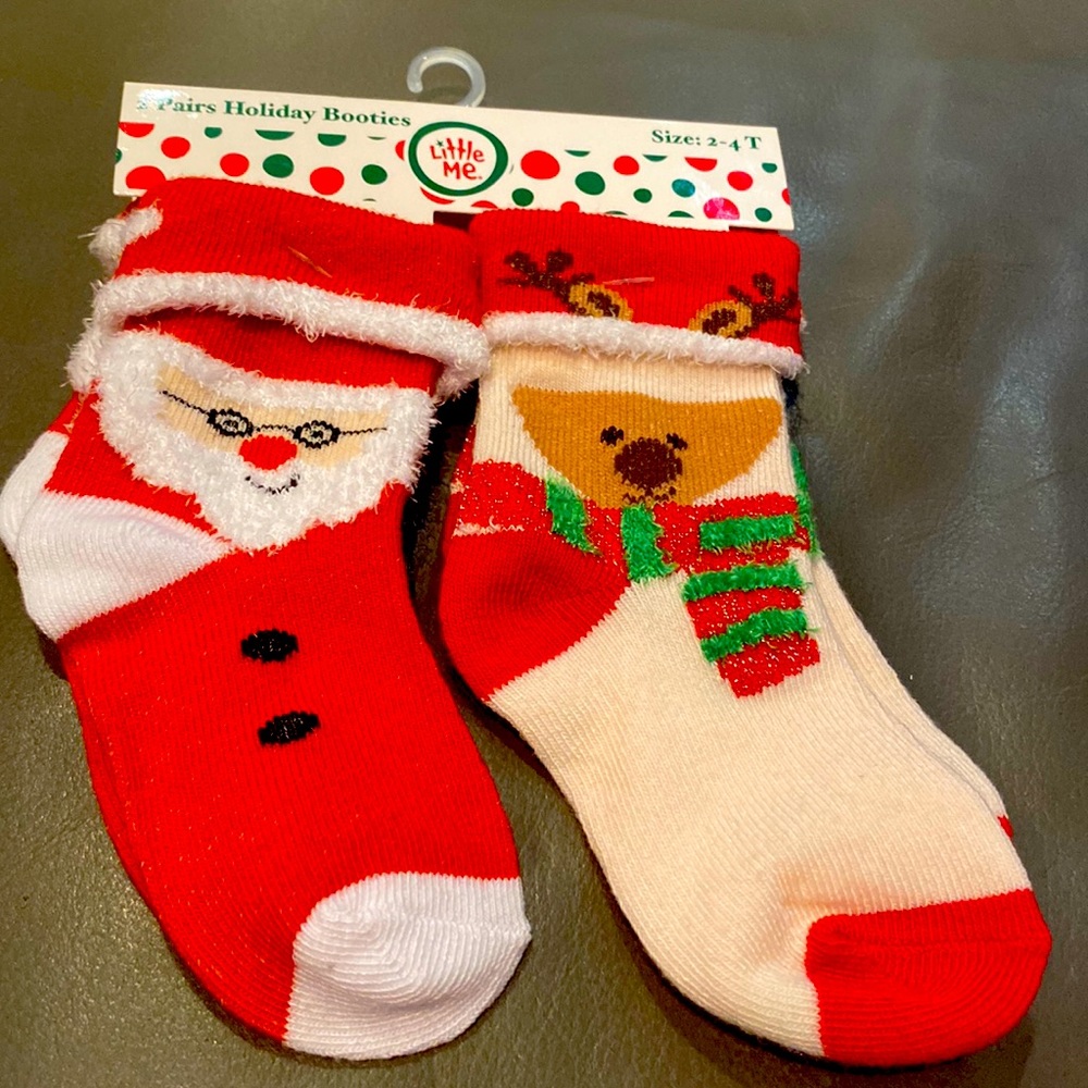 Two pairs holiday socks